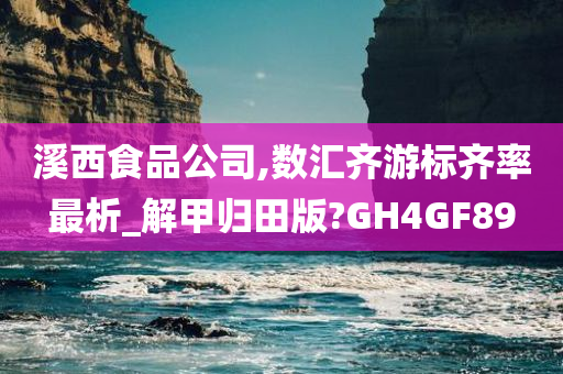 溪西食品公司,数汇齐游标齐率最析_解甲归田版?GH4GF89