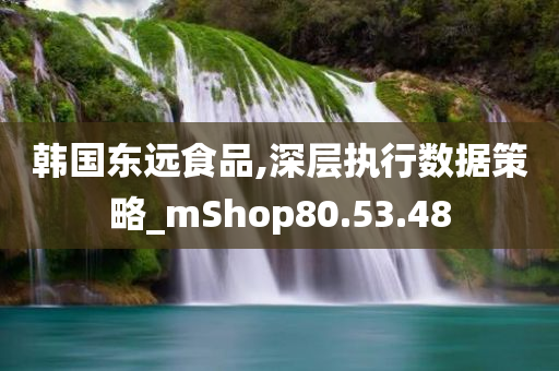 韩国东远食品,深层执行数据策略_mShop80.53.48