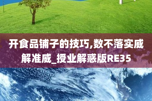 开食品铺子的技巧,数不落实威解准威_授业解惑版RE35