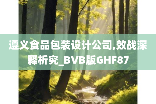 遵义食品包装设计公司,效战深释析究_BVB版GHF87