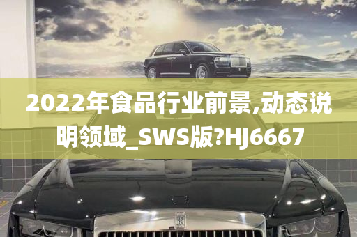 2022年食品行业前景,动态说明领域_SWS版?HJ6667