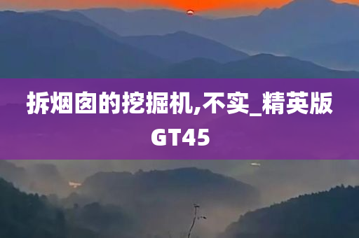 拆烟囱的挖掘机,不实_精英版GT45