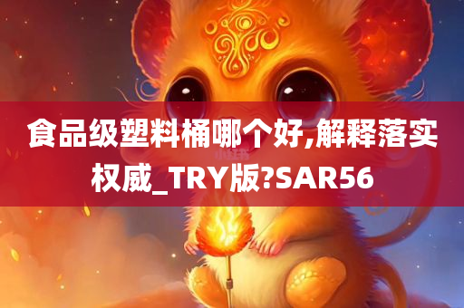 食品级塑料桶哪个好,解释落实权威_TRY版?SAR56