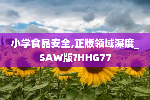 小学食品安全,正版领域深度_SAW版?HHG77