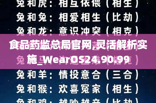 食品药监总局官网,灵活解析实施_WearOS24.90.99