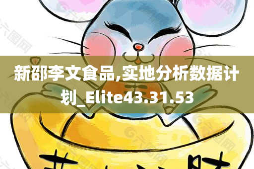 新邵李文食品,实地分析数据计划_Elite43.31.53