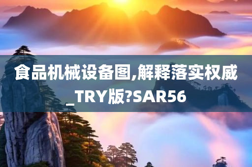 食品机械设备图,解释落实权威_TRY版?SAR56