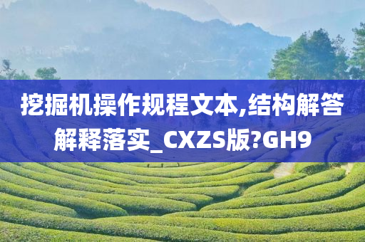 挖掘机操作规程文本,结构解答解释落实_CXZS版?GH9