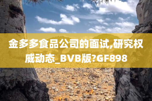 金多多食品公司的面试,研究权威动态_BVB版?GF898