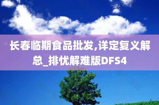 长春临期食品批发,详定复义解总_排忧解难版DFS4