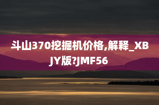 斗山370挖掘机价格,解释_XBJY版?JMF56