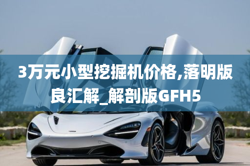 3万元小型挖掘机价格,落明版良汇解_解剖版GFH5