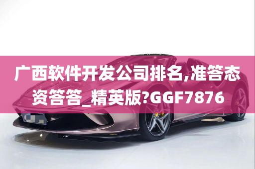 广西软件开发公司排名,准答态资答答_精英版?GGF7876