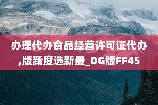 办理代办食品经营许可证代办,版新度选新最_DG版FF45