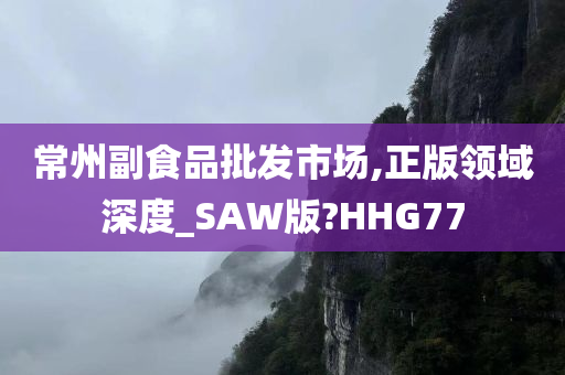 常州副食品批发市场,正版领域深度_SAW版?HHG77