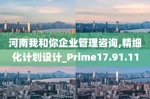 河南我和你企业管理咨询,精细化计划设计_Prime17.91.11