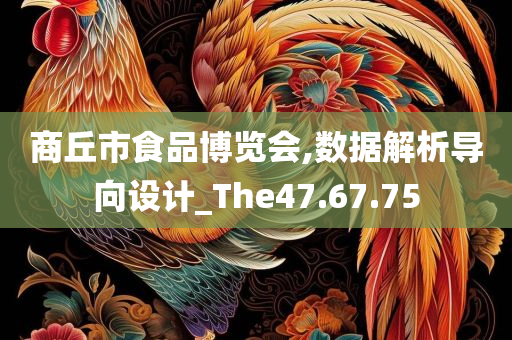 商丘市食品博览会,数据解析导向设计_The47.67.75