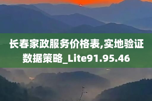 长春家政服务价格表,实地验证数据策略_Lite91.95.46