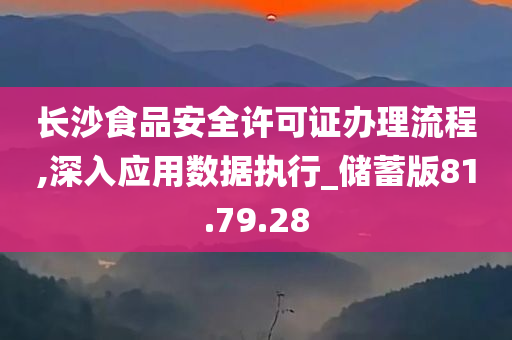 长沙食品安全许可证办理流程,深入应用数据执行_储蓄版81.79.28