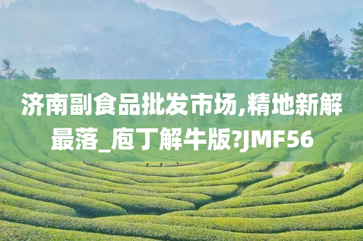 济南副食品批发市场,精地新解最落_庖丁解牛版?JMF56