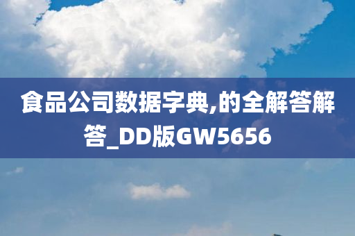 食品公司数据字典,的全解答解答_DD版GW5656