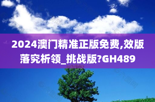 2024澳门精准正版免费,效版落究析领_挑战版?GH489