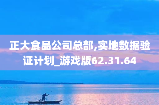 正大食品公司总部,实地数据验证计划_游戏版62.31.64