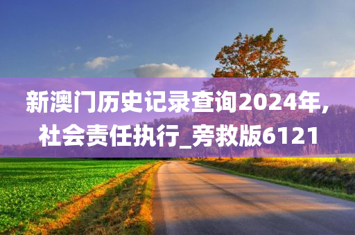 新澳门历史记录查询2024年,社会责任执行_旁救版6121