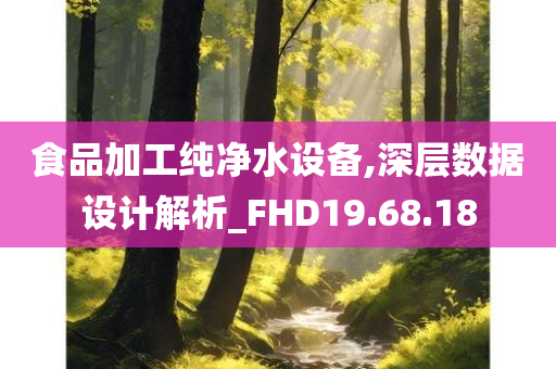 食品加工纯净水设备,深层数据设计解析_FHD19.68.18