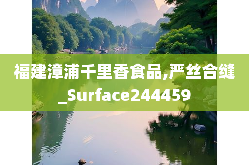 福建漳浦千里香食品,严丝合缝_Surface244459