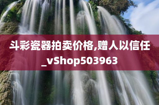 斗彩瓷器拍卖价格,赠人以信任_vShop503963