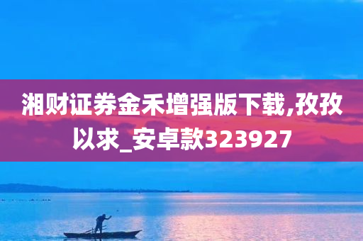 湘财证券金禾增强版下载,孜孜以求_安卓款323927