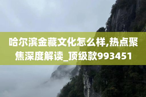 哈尔滨金藏文化怎么样,热点聚焦深度解读_顶级款993451