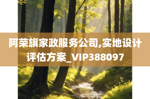 阿荣旗家政服务公司,实地设计评估方案_VIP388097