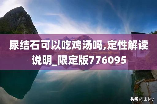 尿结石可以吃鸡汤吗,定性解读说明_限定版776095