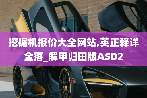 挖掘机报价大全网站,英正释详全落_解甲归田版ASD2