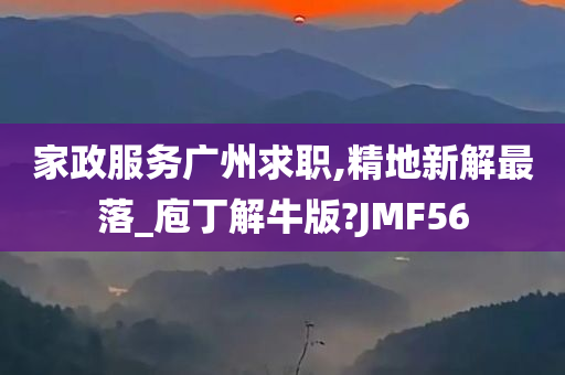 家政服务广州求职,精地新解最落_庖丁解牛版?JMF56