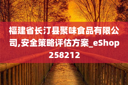 福建省长汀县聚味食品有限公司,安全策略评估方案_eShop258212