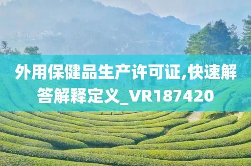 外用保健品生产许可证,快速解答解释定义_VR187420