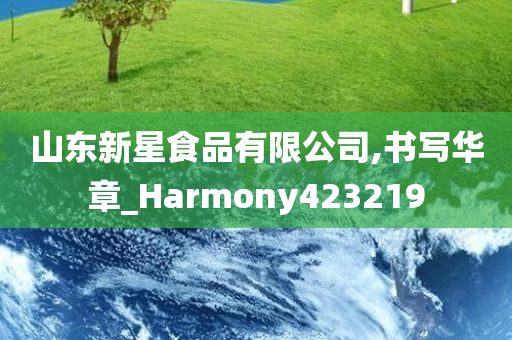 山东新星食品有限公司,书写华章_Harmony423219