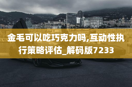 金毛可以吃巧克力吗,互动性执行策略评估_解码版7233