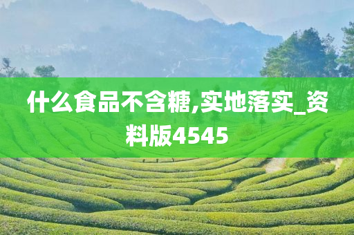 什么食品不含糖,实地落实_资料版4545