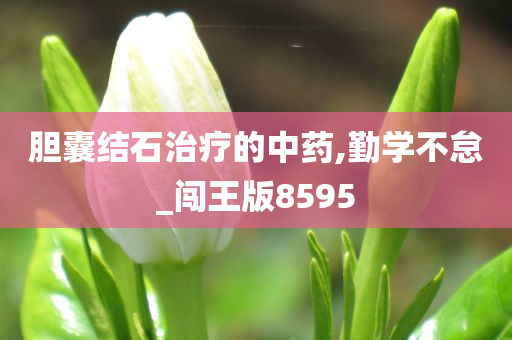 胆囊结石治疗的中药,勤学不怠_闯王版8595