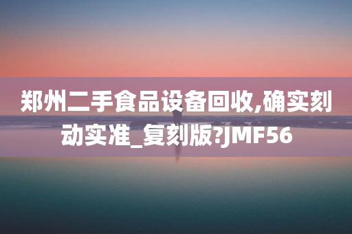 郑州二手食品设备回收,确实刻动实准_复刻版?JMF56