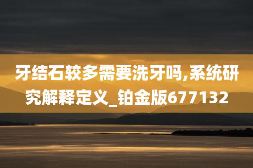 牙结石较多需要洗牙吗,系统研究解释定义_铂金版677132