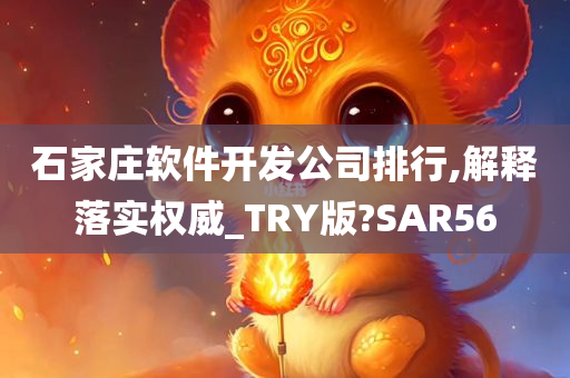 石家庄软件开发公司排行,解释落实权威_TRY版?SAR56