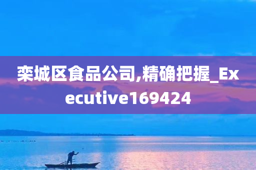 栾城区食品公司,精确把握_Executive169424