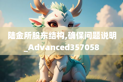 陆金所股东结构,确保问题说明_Advanced357058