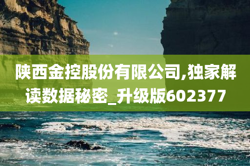 陕西金控股份有限公司,独家解读数据秘密_升级版602377