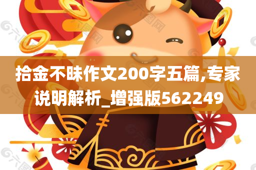 拾金不昧作文200字五篇,专家说明解析_增强版562249